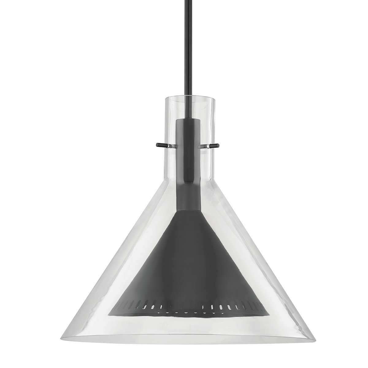 Atticus Pendant - 1-Light - Satin Black - Troy Lighting F7666-SBK