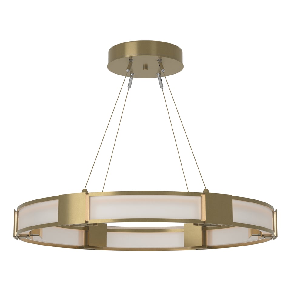 Aura Glass Pendant - Modern Brass - Frosted Glass by Hubbardton Forge