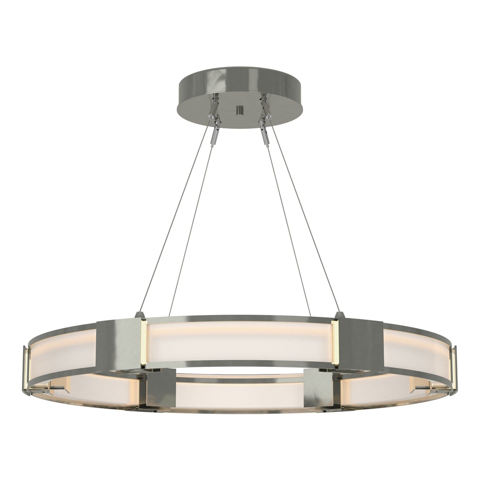 Aura Glass Pendant - Sterling - Frosted Glass by Hubbardton Forge