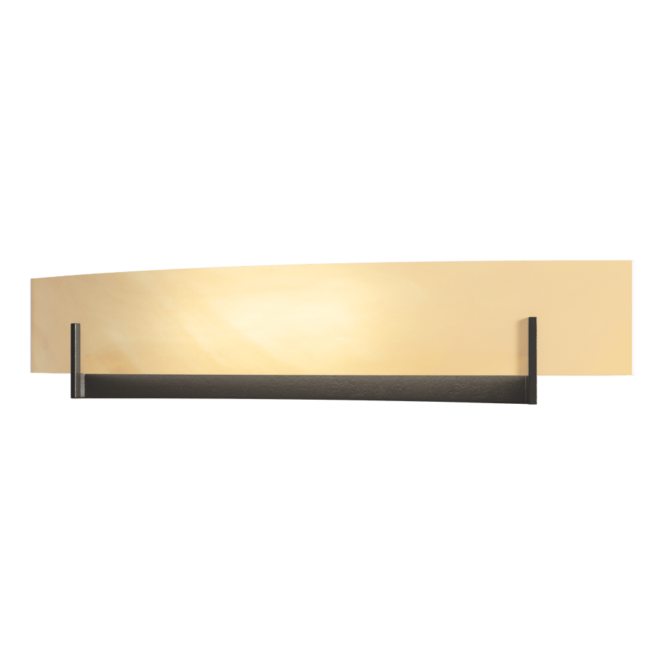 Axis Large Sconce - Oil Rubbed Bronze - Amber Swirl Glass by Hubbardton Forge