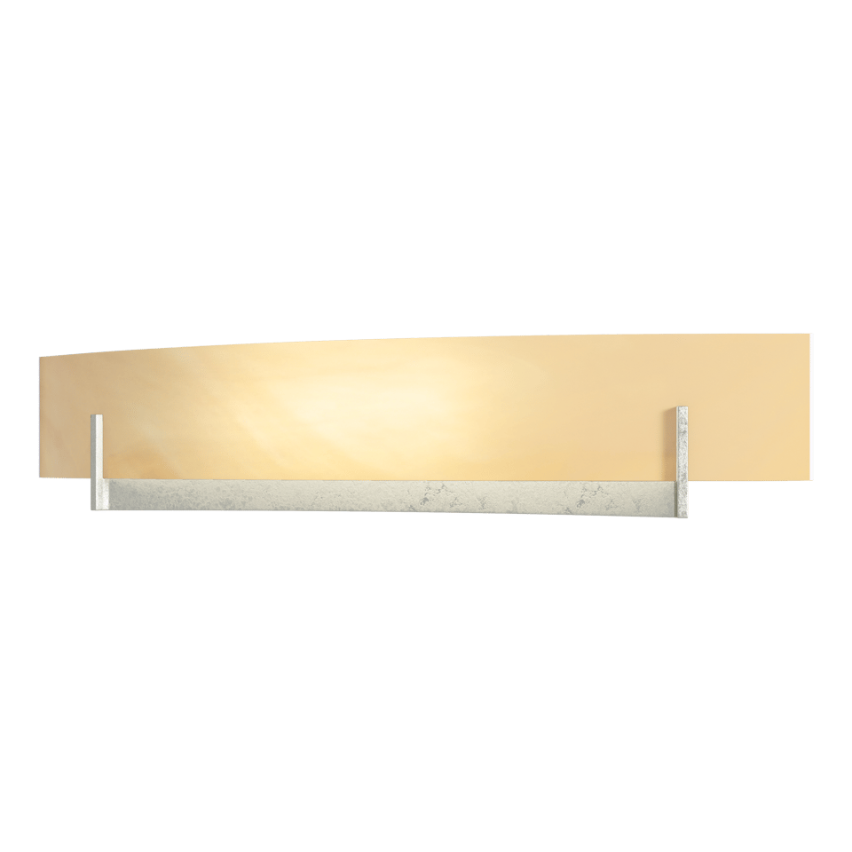 Axis Large Sconce - Sterling - Amber Swirl Glass by Hubbardton Forge