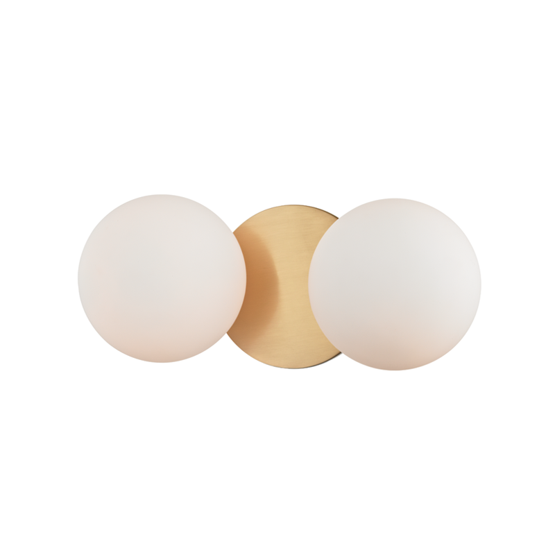 Baird Vanity Light - 2-Light - Aged Brass by Hudson Valley Lighting