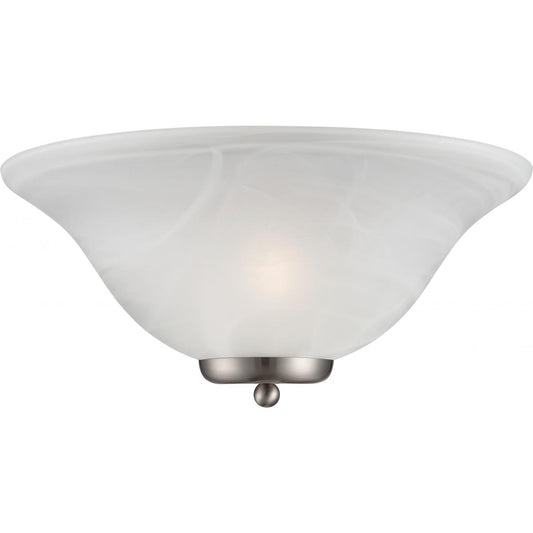 Ballerina - 1 Light Wall Sconce - Brushed Nickel with Alabaster Glass - Brushed Nickel - Satco 60-5381