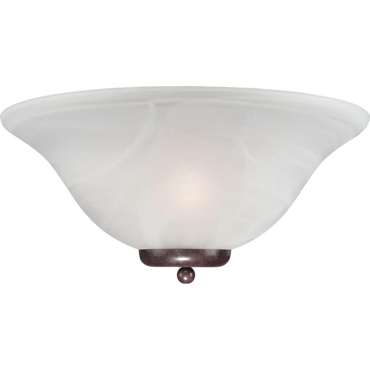 Ballerina - 1 Light Wall Sconce - Old Bronze Finish with Alabaster Glass - Old Bronze Finish - Satco 60-5378