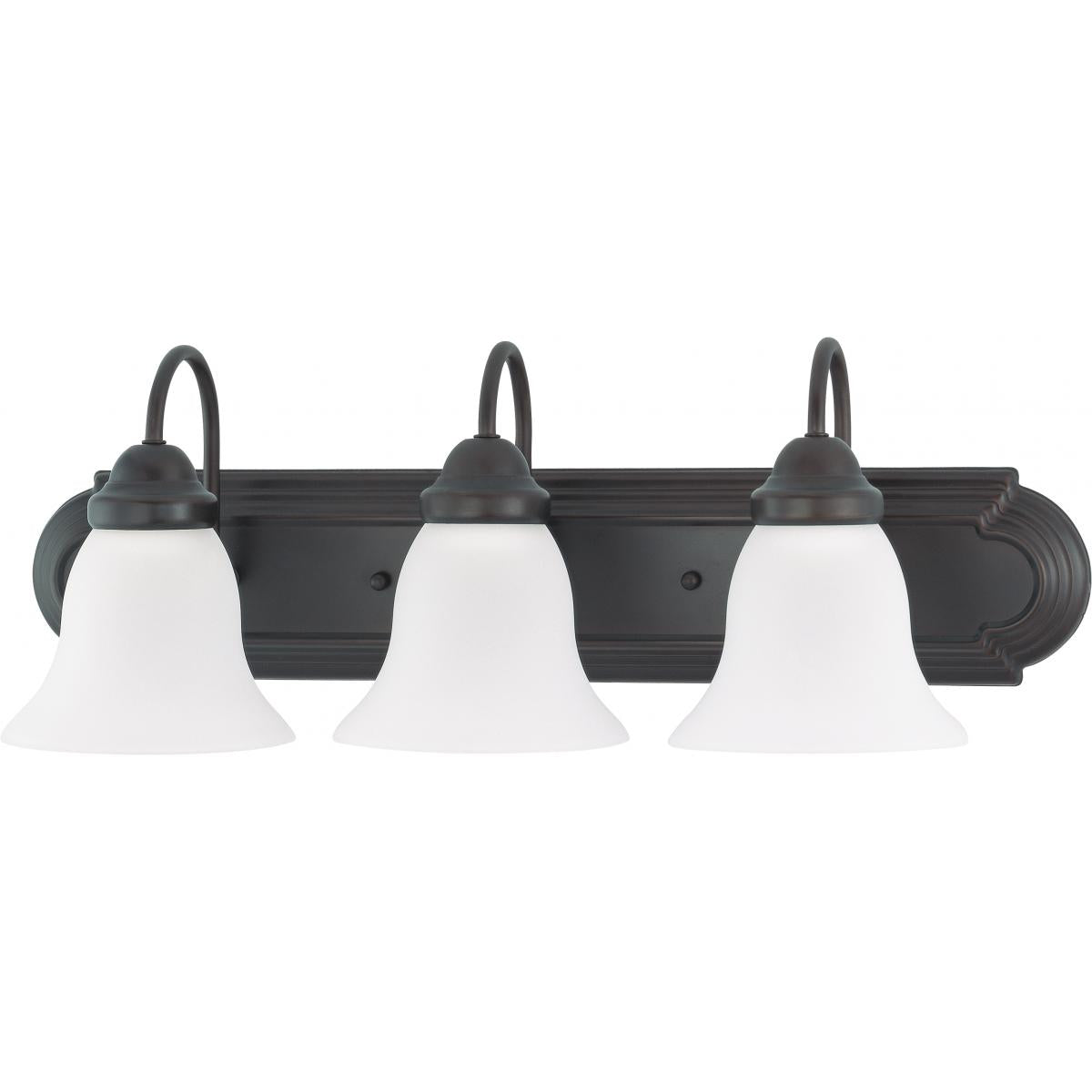 Ballerina - 3 Light 24" Vanity with Frosted White Glass - Color retail packaging - Satco 60-6083
