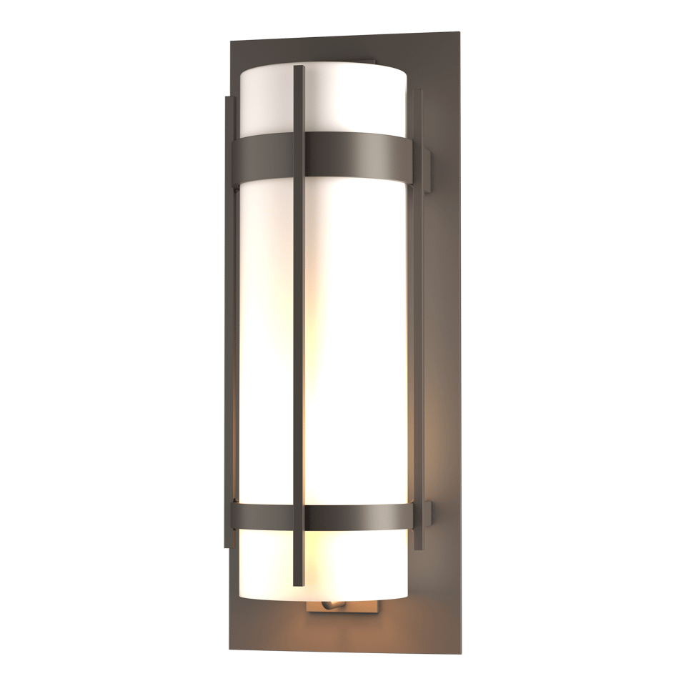 Banded Extra Large Outdoor Sconce - Coastal Dark Smoke by Hubbardton Forge