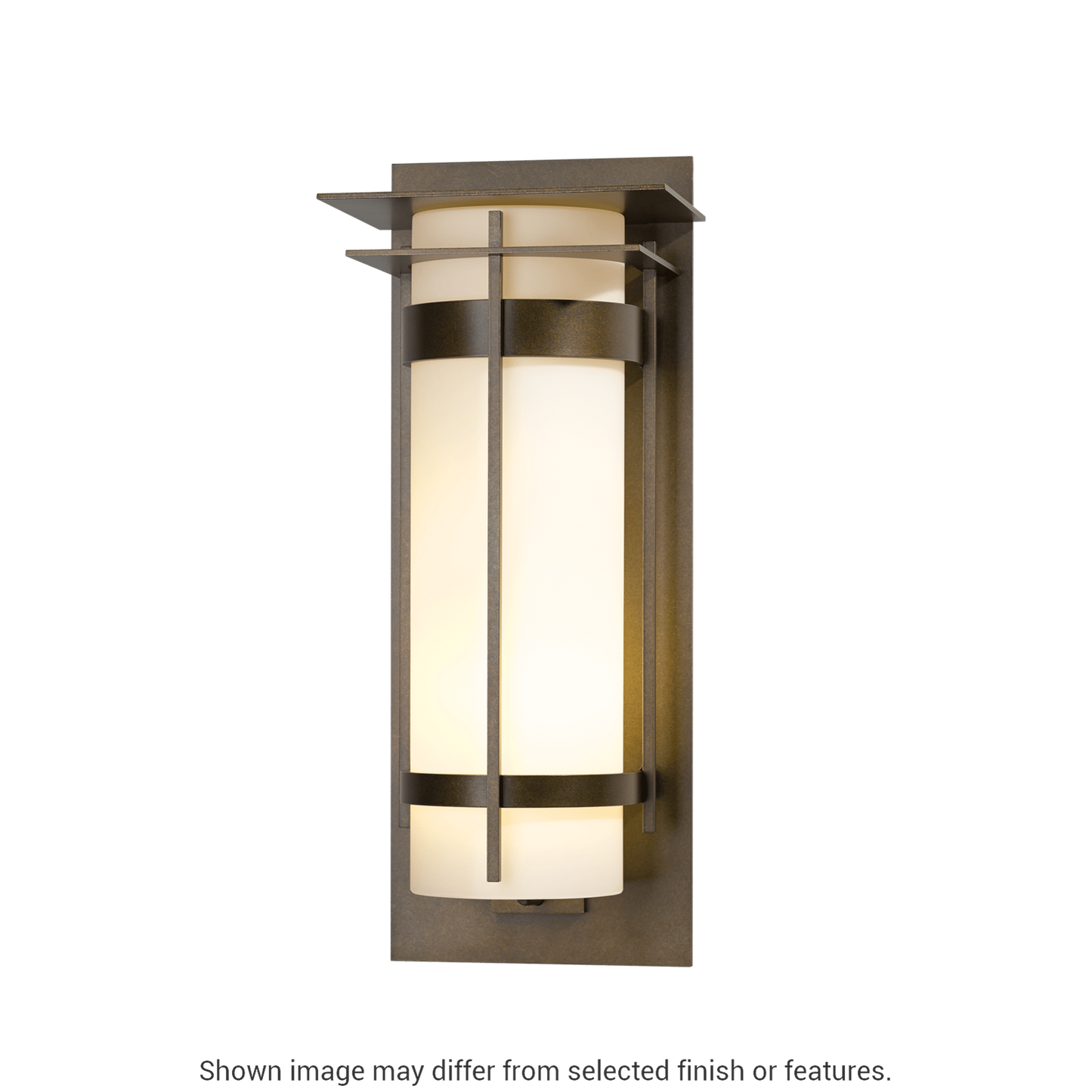 Banded with Top Plate Extra Large Outdoor Sconce - White by Hubbardton Forge