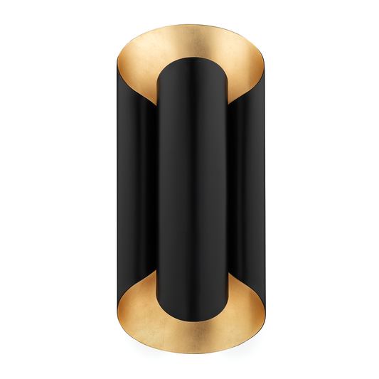 Banks Wall Sconce - Gold Leaf/Black by Hudson Valley Lighting