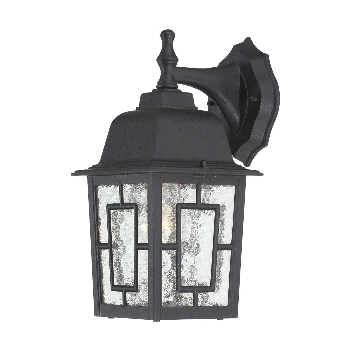 Banyan - 1 Light - 12" Outdoor Wall with Clear Water Glass - Color retail packaging - Satco 60-3486