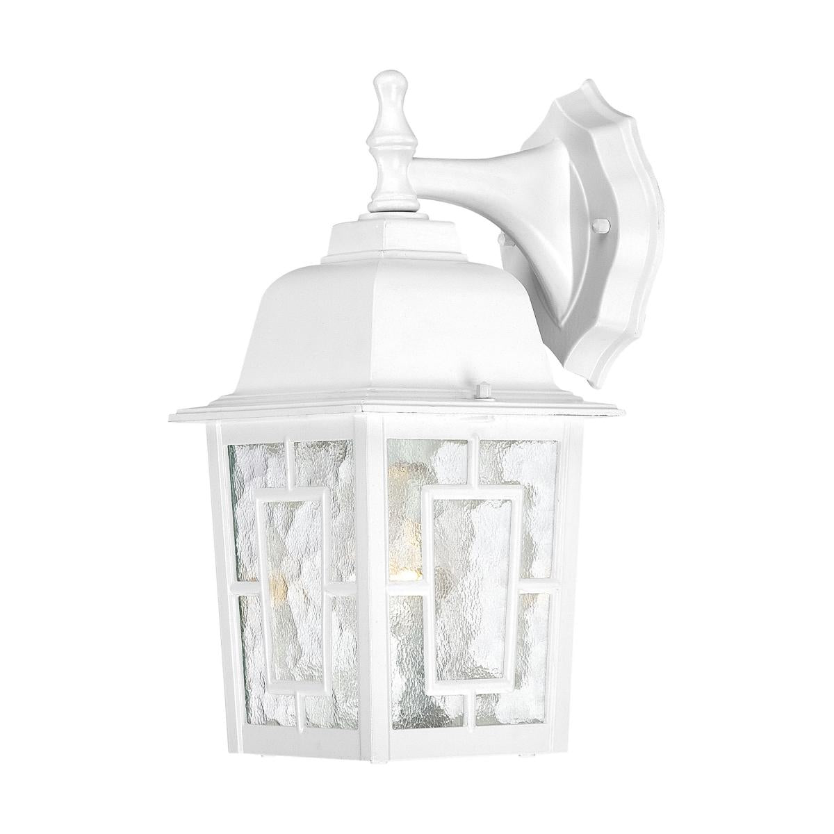 Banyan - 1 Light 12" Wall Lantern with Clear Water Glass - White Finish - Satco 60-4921