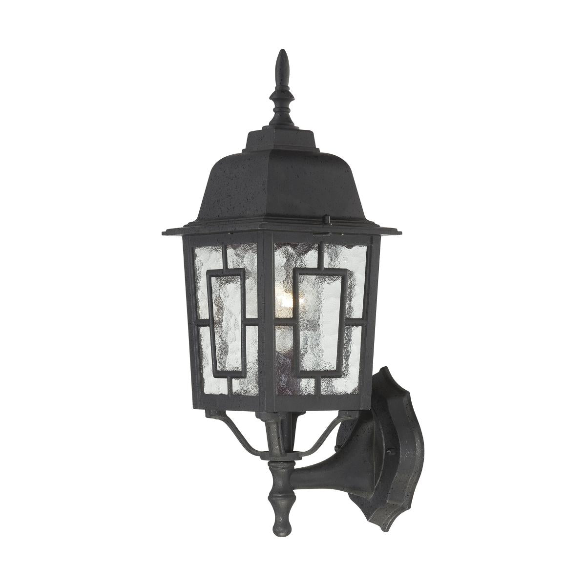 Banyan - 1 Light - 17" Outdoor Wall with Clear Water Glass - Color retail packaging - Satco 60-3489