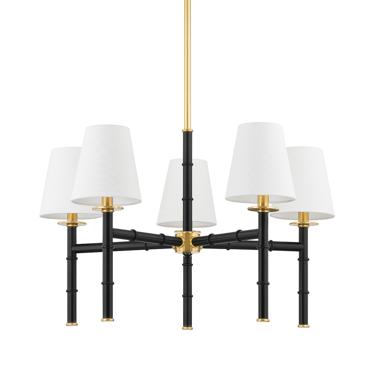 Banyan Chandelier - 5-Light - Aged Brass - Mitzi H759805-AGB/SBK