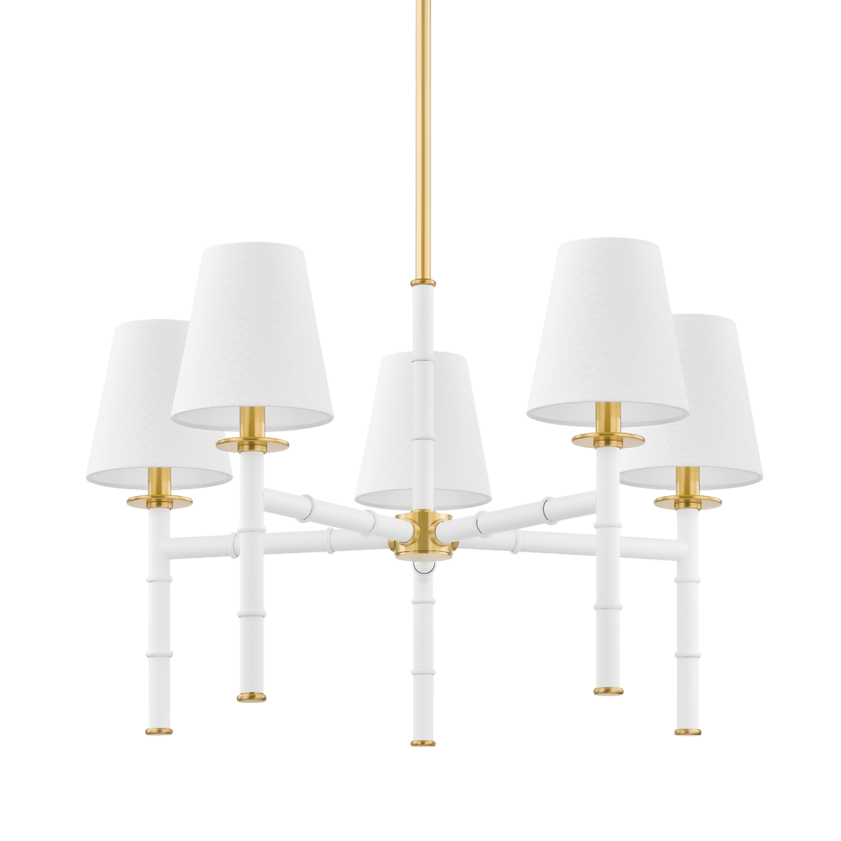 Banyan Chandelier - 5-Light - Aged Brass - Mitzi H759805-AGB/SWH