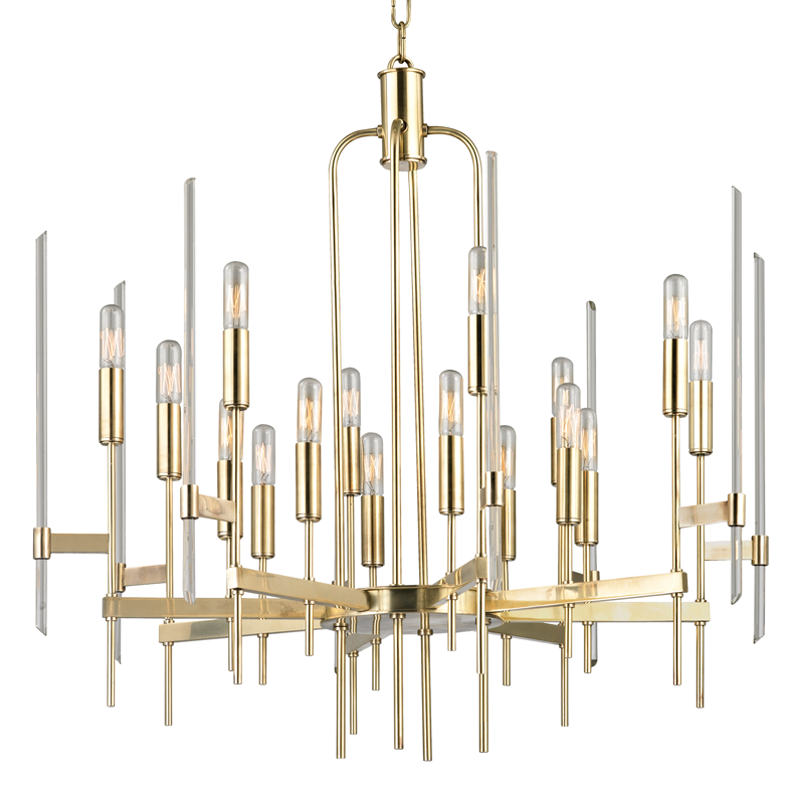Bari Chandelier - 16-Light - Aged Brass by Hudson Valley Lighting