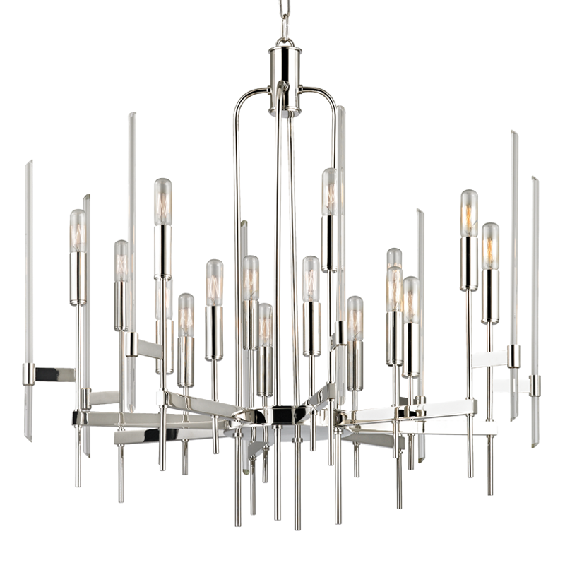 Bari Chandelier - 16-Light - Polished Nickel by Hudson Valley Lighting