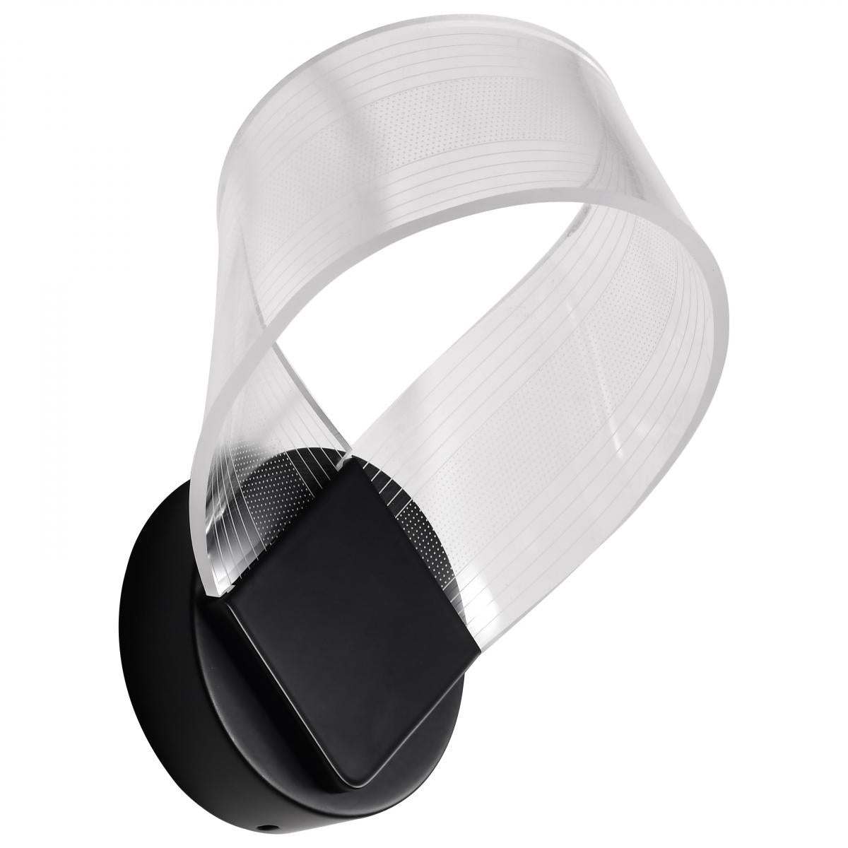Barnett - 10 Inch LED Wall Sconce - Matte Black - Silk Screened Acrylic Lens - Satco 62-2037