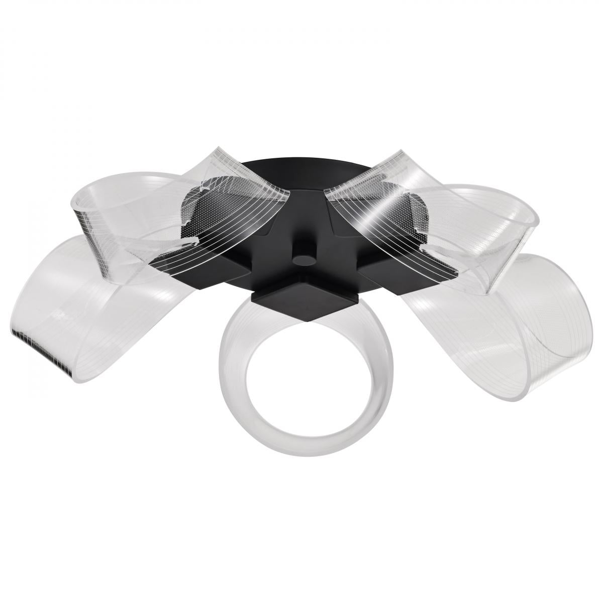 Barnett - 21 Inch LED Flush Mount - Matte Black - Silk Screened Acrylic Lens - Satco 62-2035