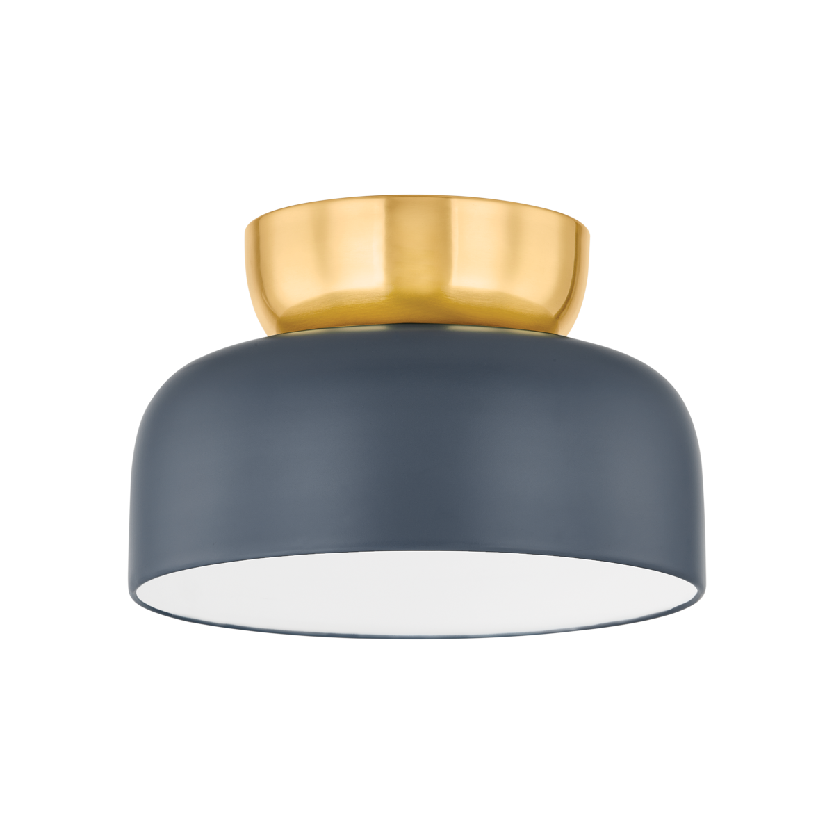 Batya Flush Mount - 1-Light - Aged Brass/Slate Blue - Mitzi H890501L-AGB/SBL
