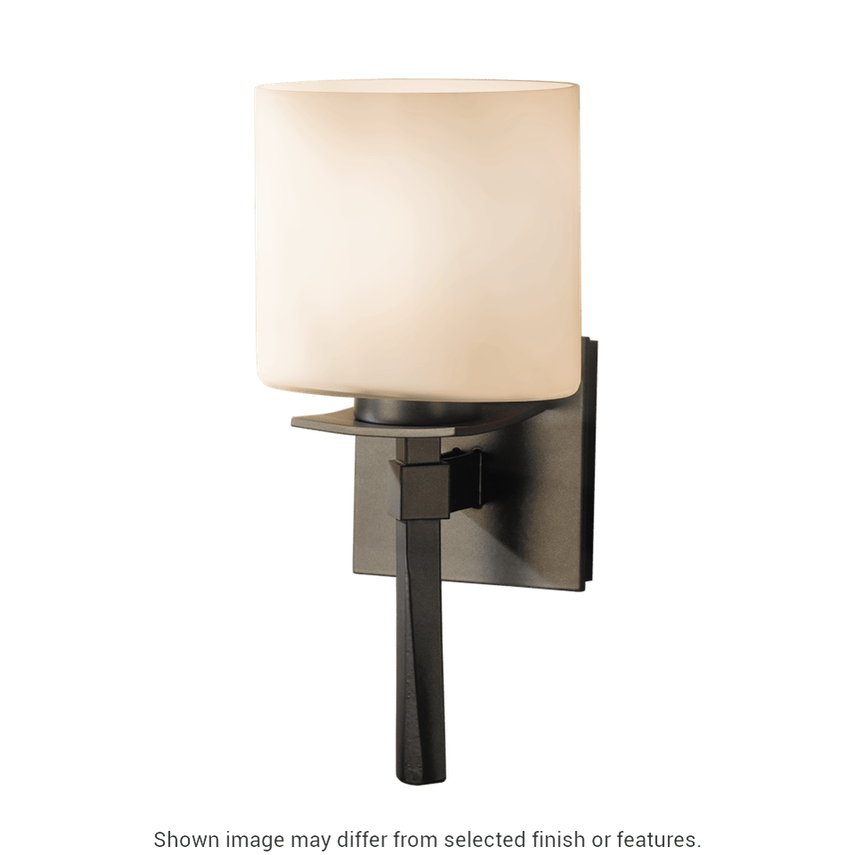 Beacon Hall Ellipse Glass Sconce - White by Hubbardton Forge
