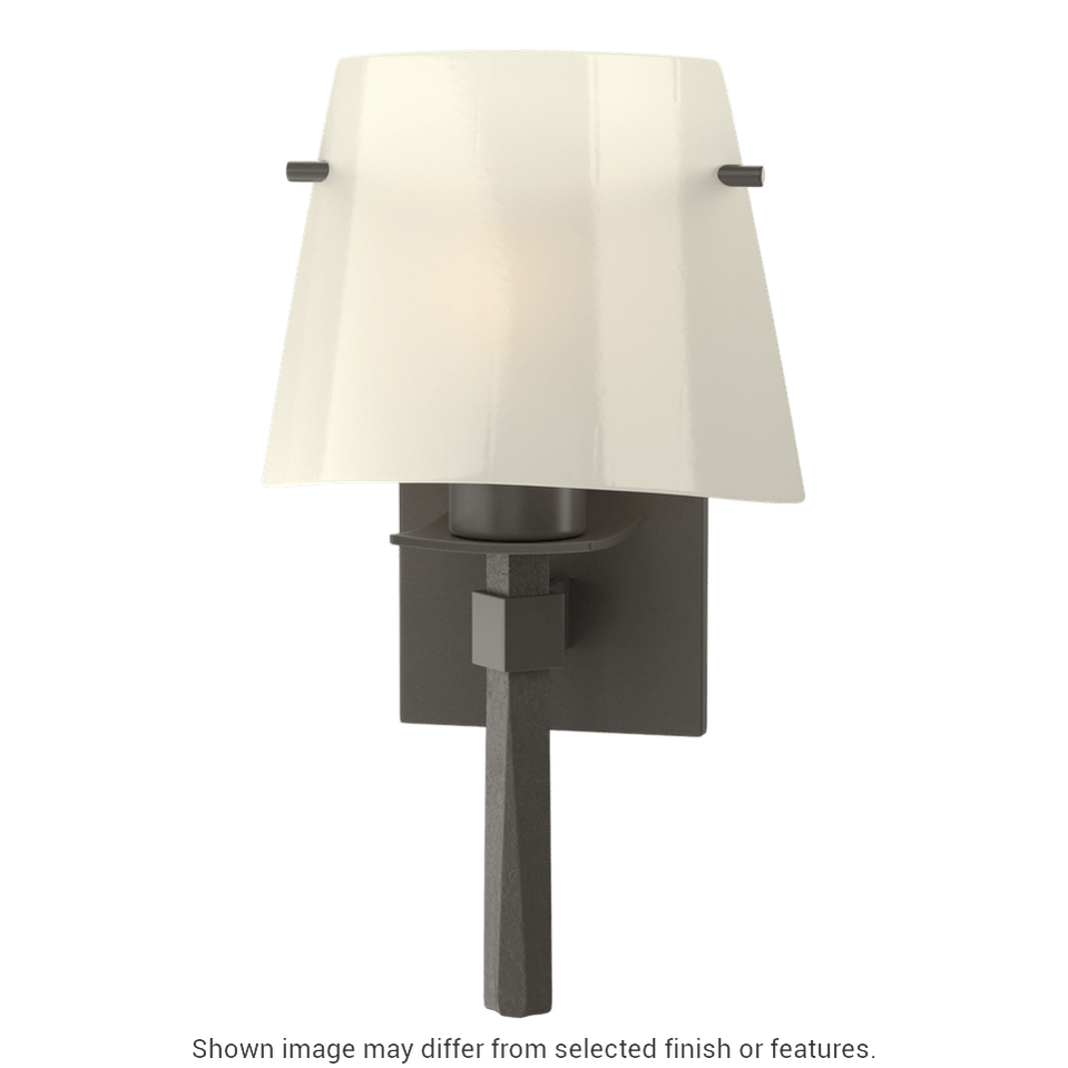 Beacon Hall Half Cone Glass Sconce - White - Ivory Art Glass by Hubbardton Forge