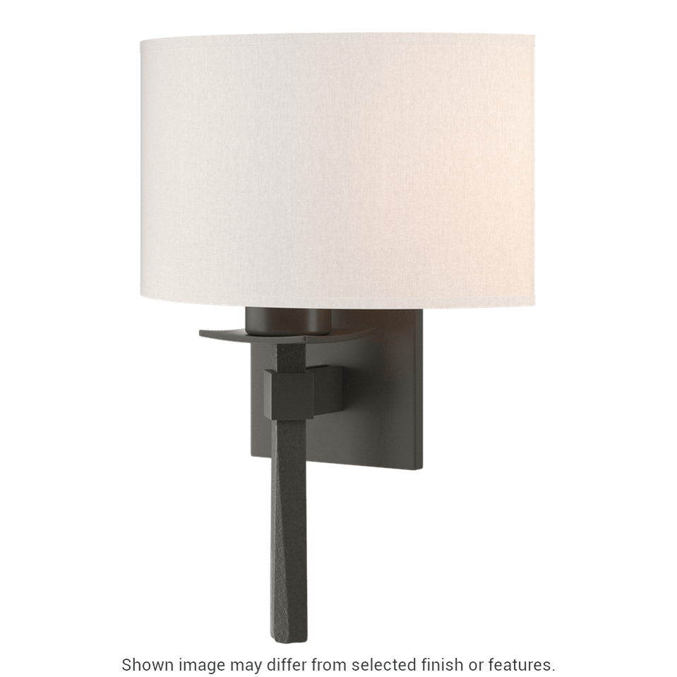 Beacon Hall Half Drum Shade Sconce - White - Flax Shade by Hubbardton Forge