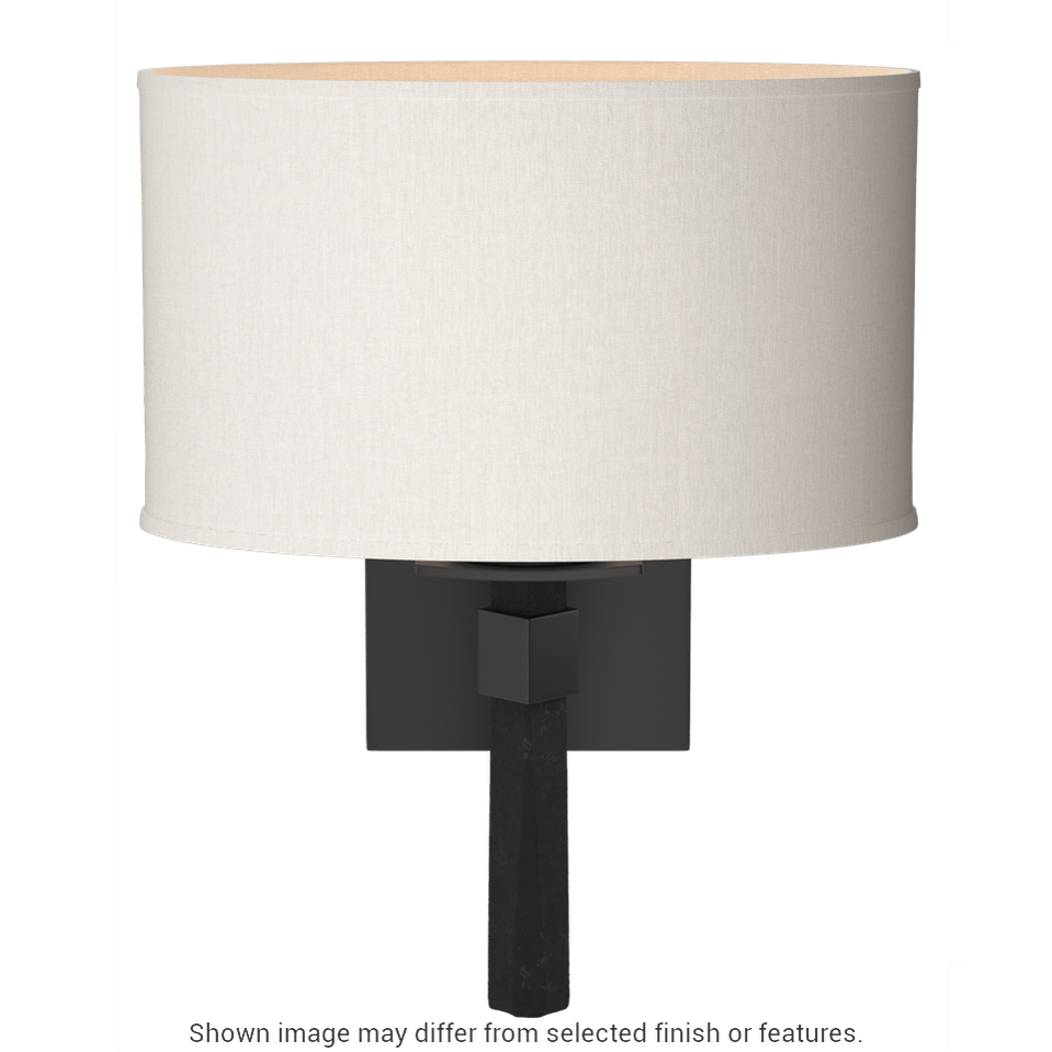 Beacon Hall Oval Drum Shade Sconce - White - Flax Shade by Hubbardton Forge