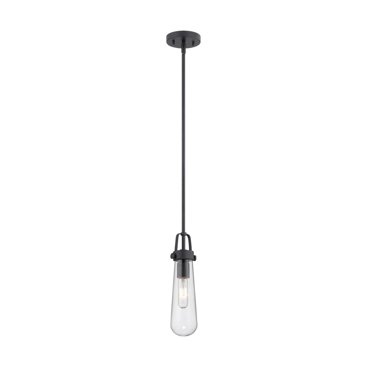Beaker - 1 Light Mini Pendant with Clear Glass -Aged Bronze Finish - Lamp Included - Satco 60-5362