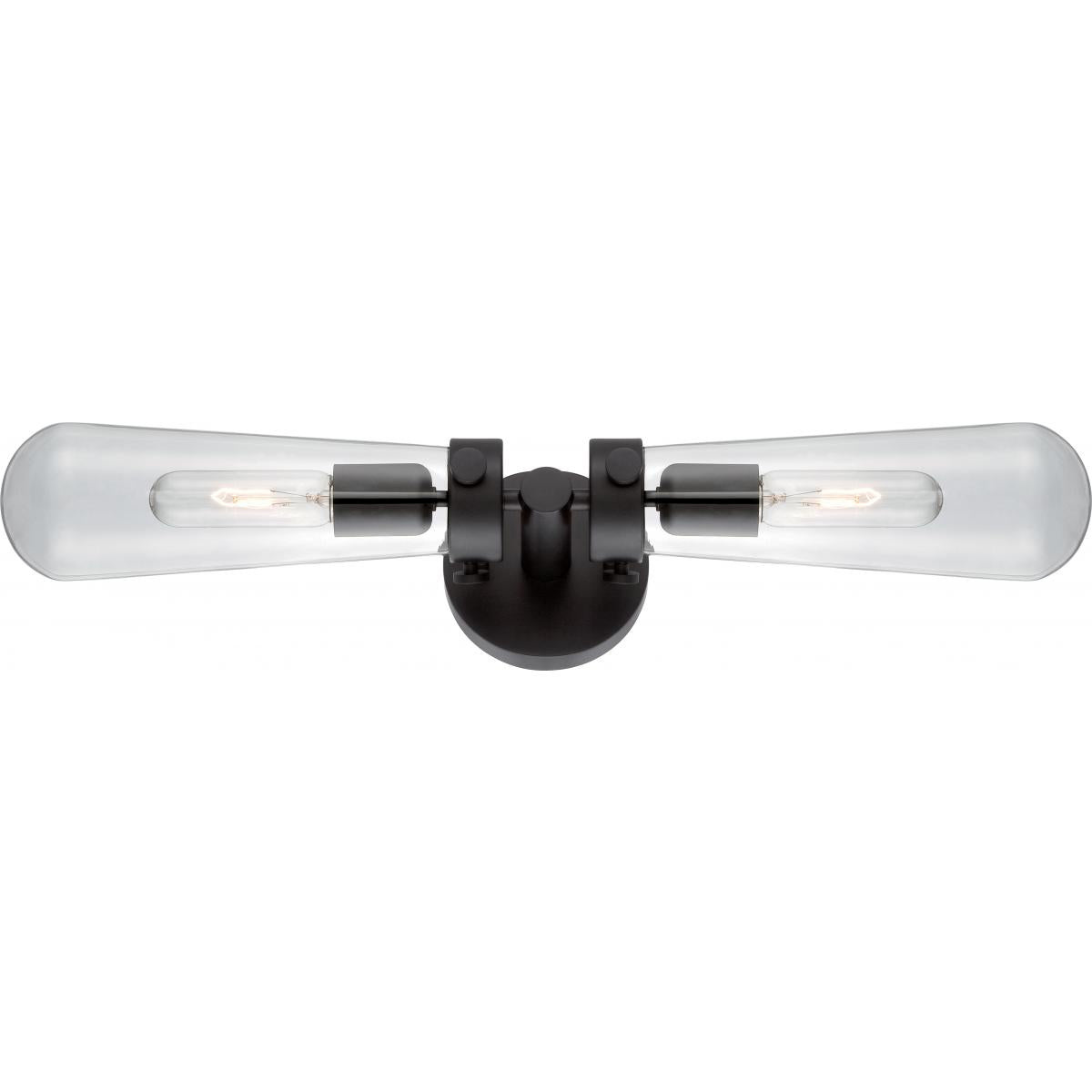 Beaker - 2 Light Wall Sconce with Clear Glass -Aged Bronze Finish - Satco 60-5363