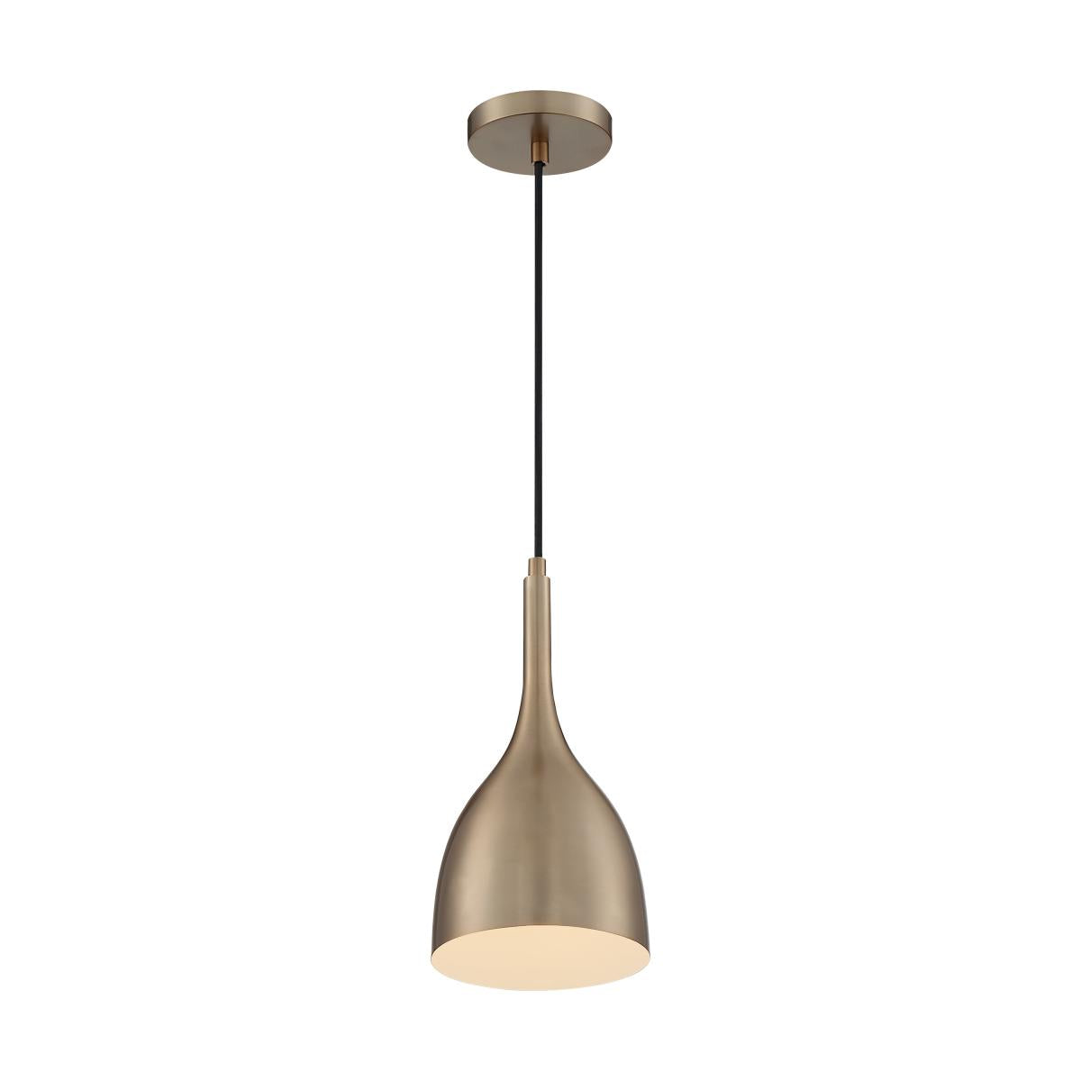 Bellcap - 1 Light Pendant with- Burnished Brass Finish - Satco 60-7076