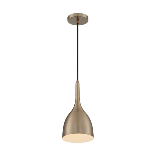 Bellcap - 1 Light Pendant with- Burnished Brass Finish - Satco 60-7076