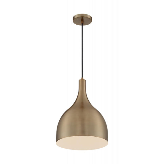 Bellcap - 1 Light Pendant with- Burnished Brass Finish - Satco 60-7077