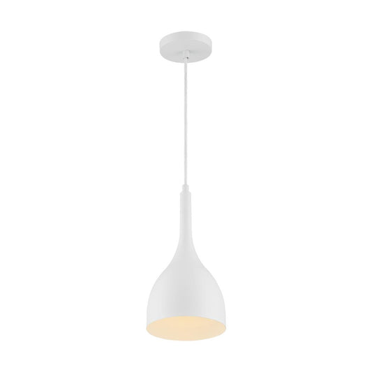 Bellcap - 1 Light Pendant with- Matte White Finish - Satco 60-7096