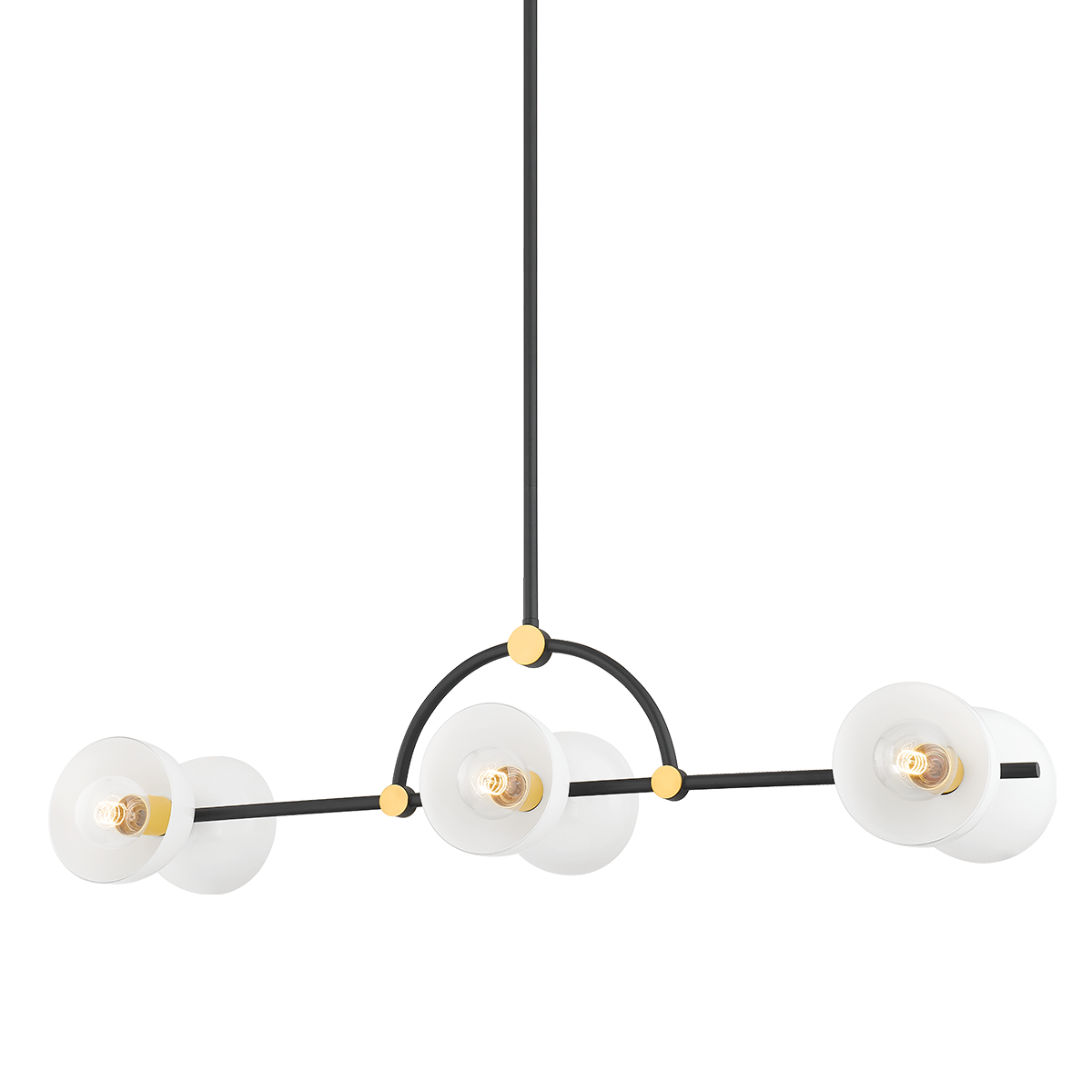 Belle Island Light - 6-Light - Aged Brass/Textured Black Combo - Mitzi H724906-AGB/TBK