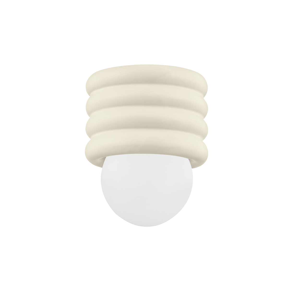 Bibi Flush Mount - 1-Light - Aged Brass/Ceramic Antique Ivory - Mitzi H691501-AGB/CAI