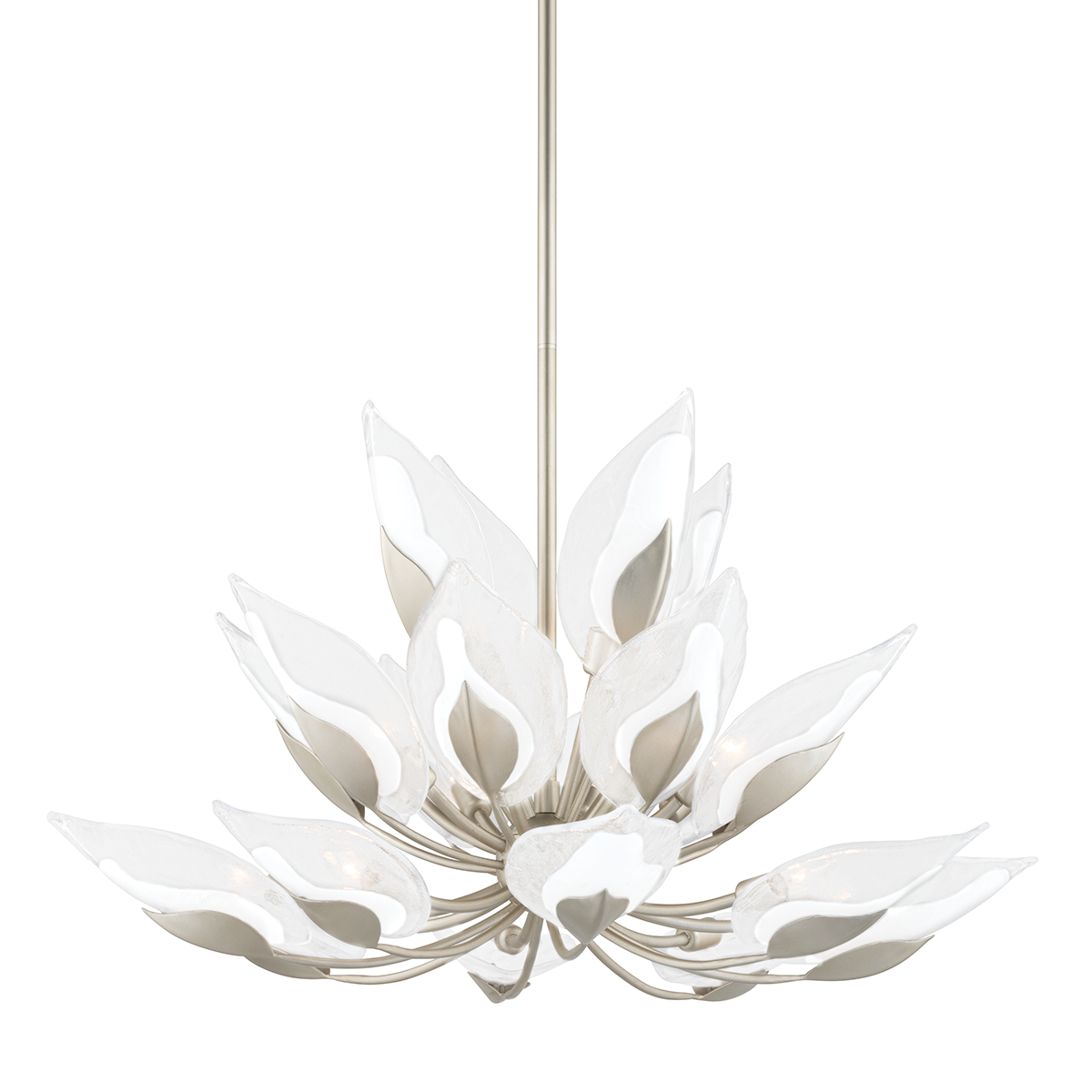 Blossom Chandelier - 20-Light - Silver Leaf by Hudson Valley Lighting