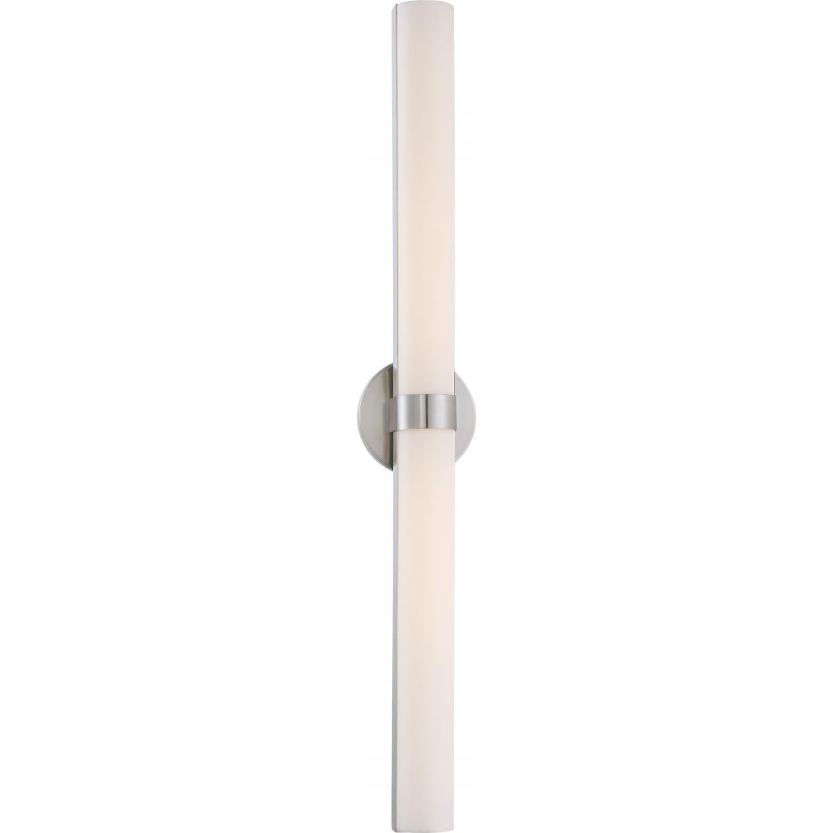 Bond - Double LED Vanity with White Acrylic Lens - Brushed Nickel Finish - Satco 62-734