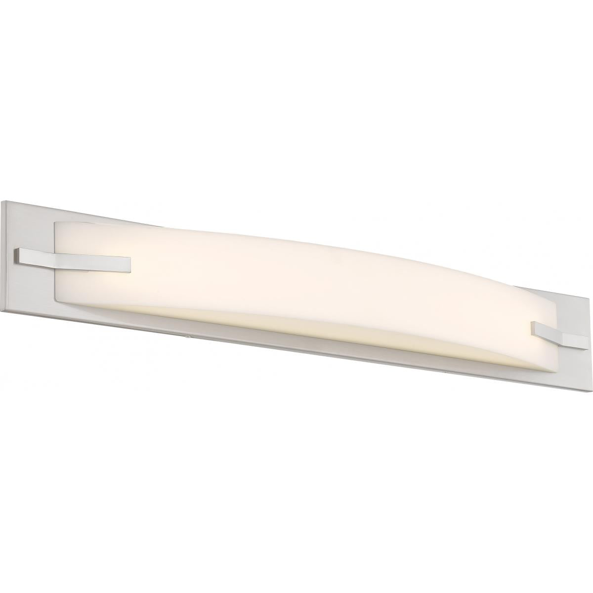 Bow - 31" LED Vanity with White Acrylic Diffuser - Brushed Nickel Finish - Satco 62-1082