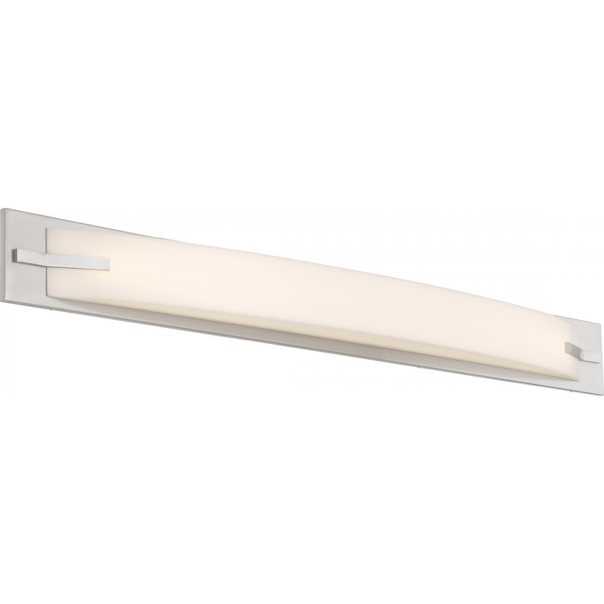Bow - 43'' LED Vanity with White Acrylic Diffuser - Brushed Nickel Finish - Satco 62-1083