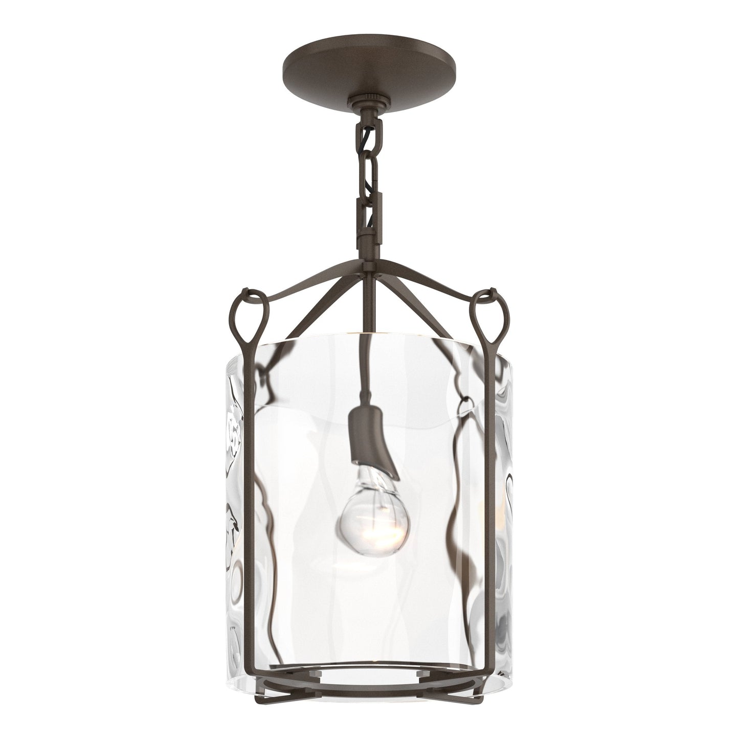 Bow Semi-Flush - Bronze - Water Glass by Hubbardton Forge