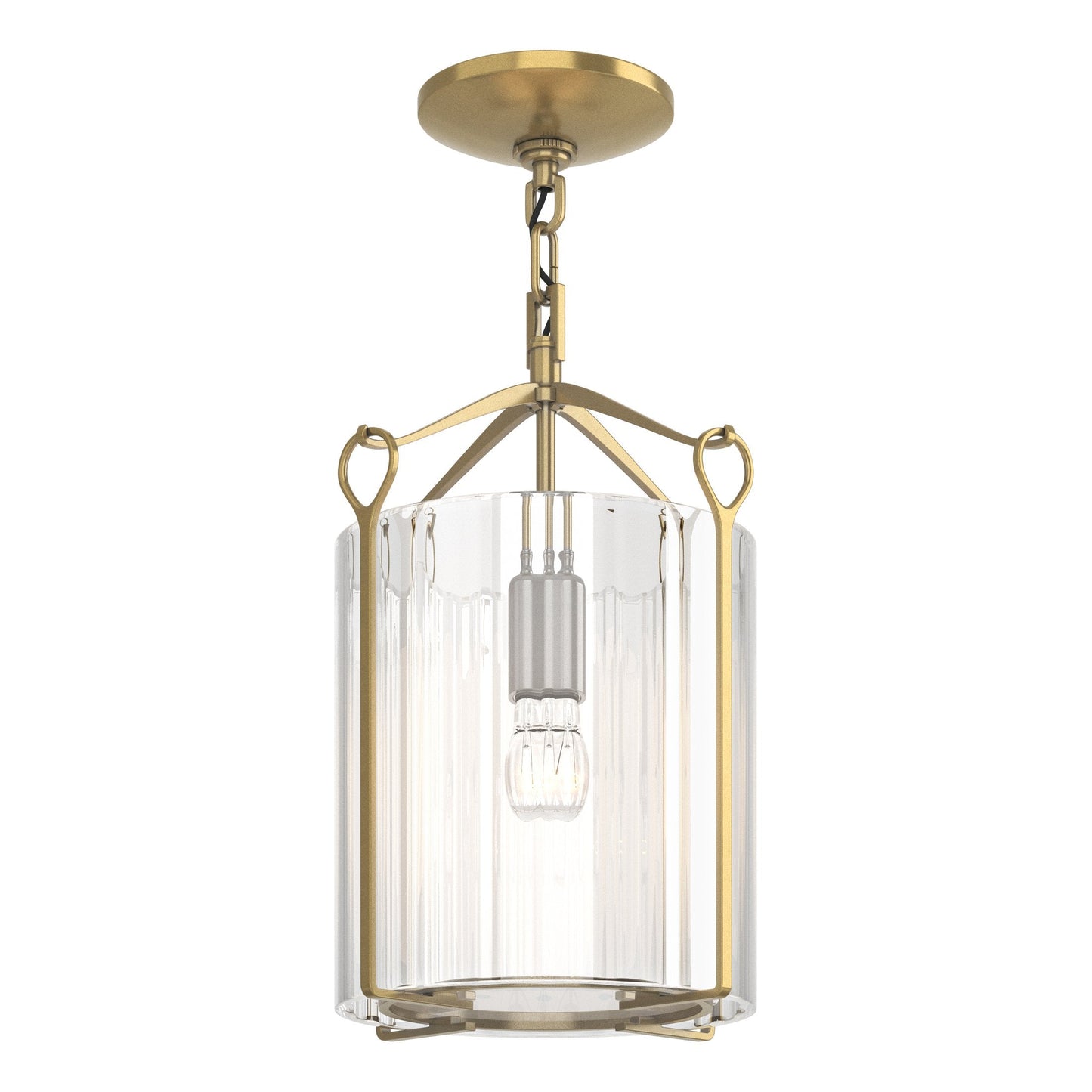 Bow Semi-Flush - Modern Brass - Clear Glass by Hubbardton Forge