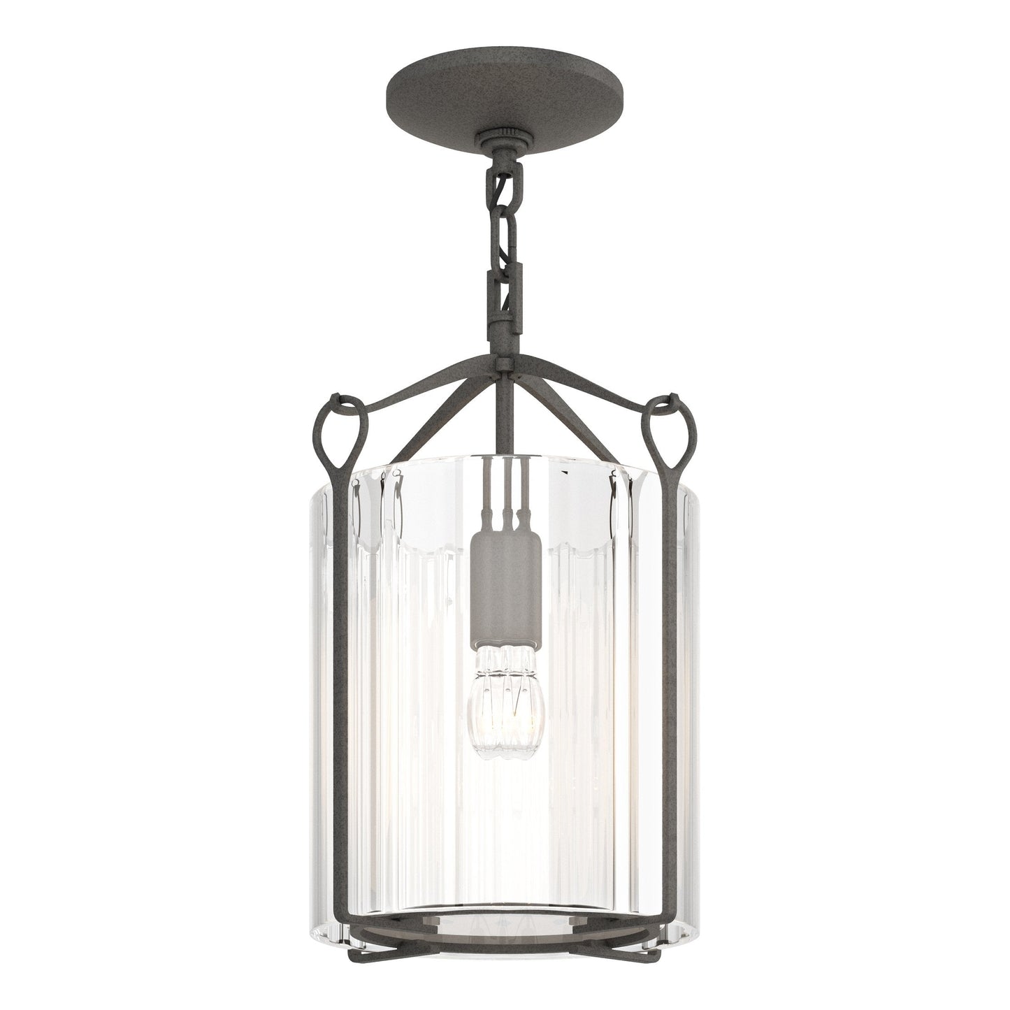 Bow Semi-Flush - Natural Iron - Clear Glass by Hubbardton Forge