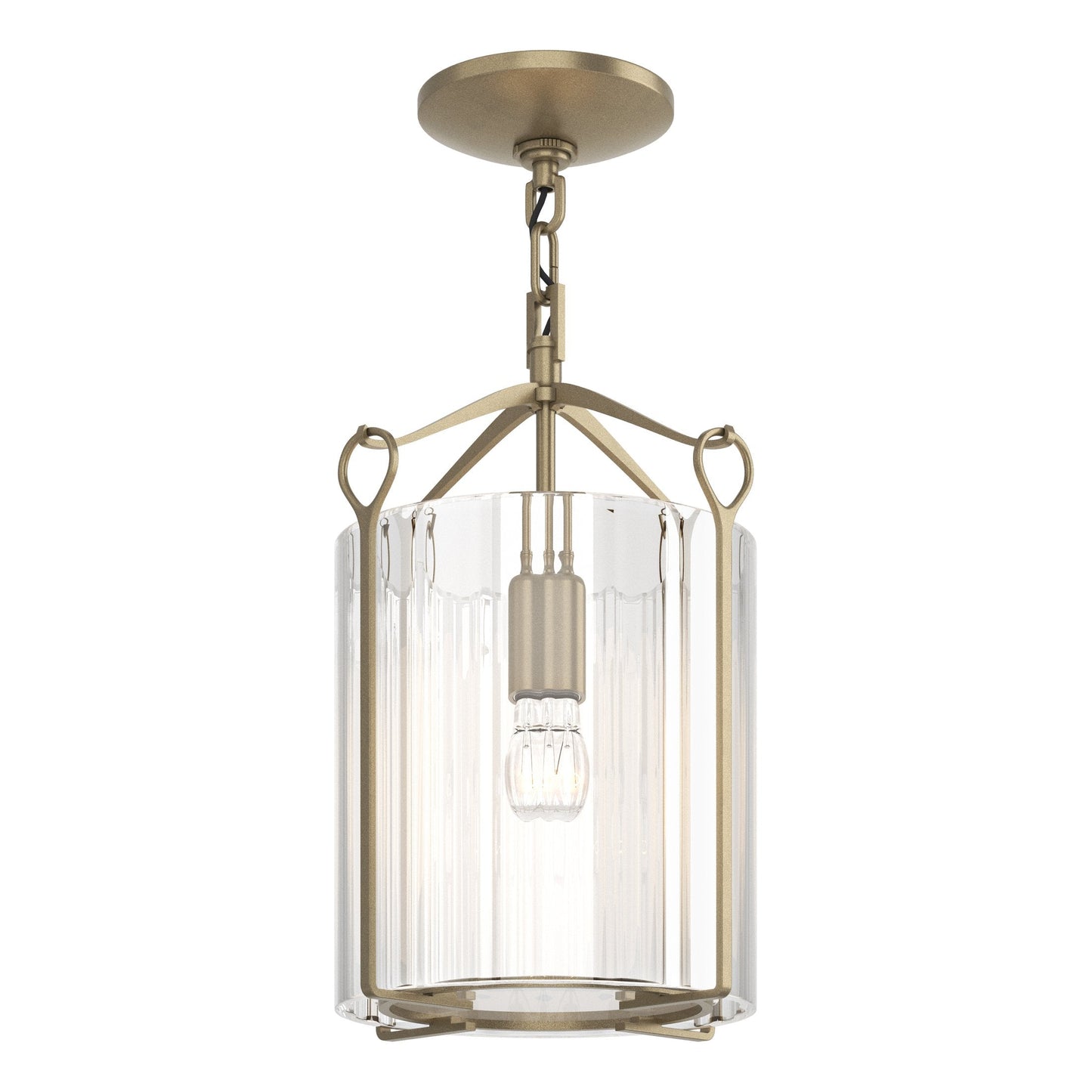 Bow Semi-Flush - Soft Gold - Clear Glass by Hubbardton Forge
