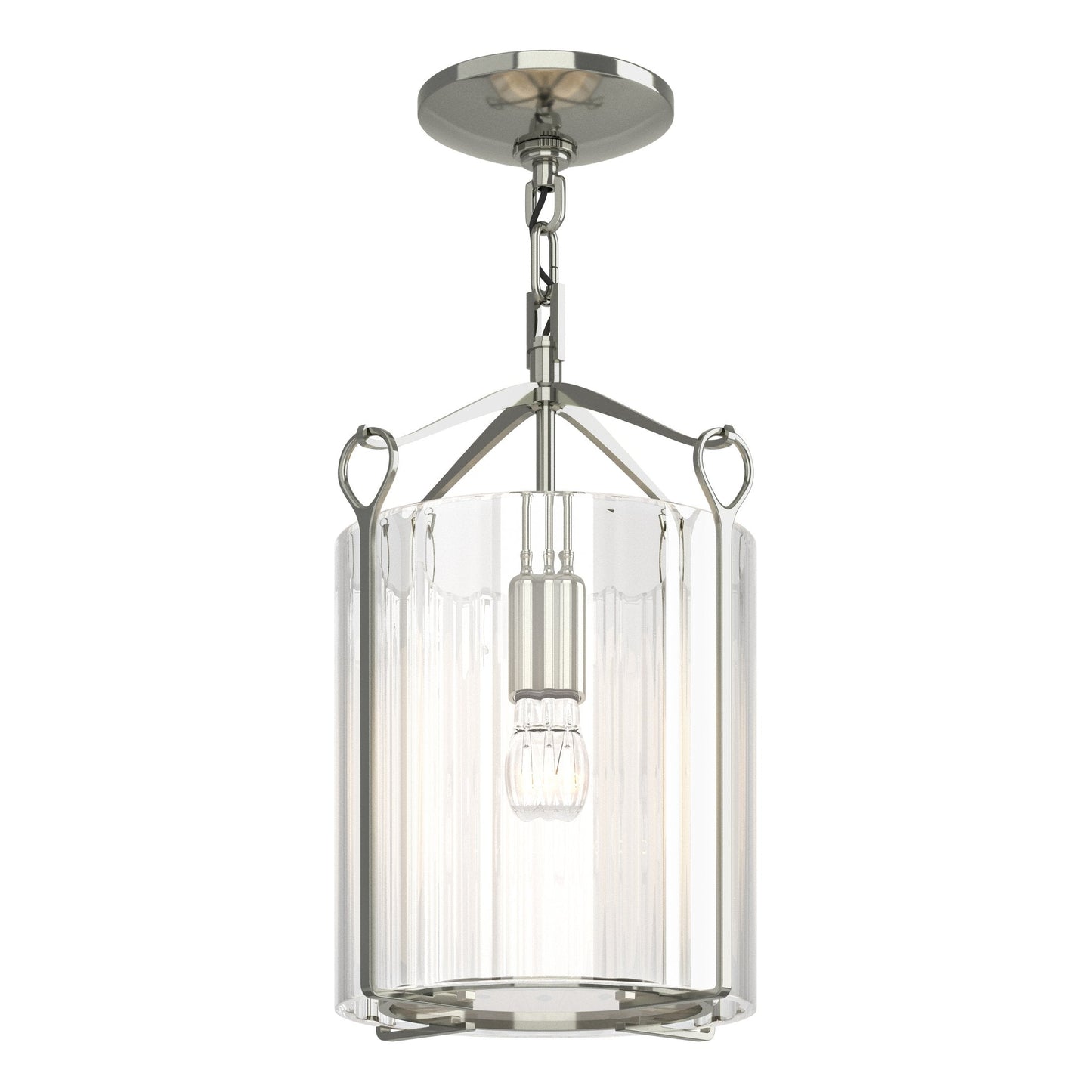 Bow Semi-Flush - Sterling - Clear Glass by Hubbardton Forge
