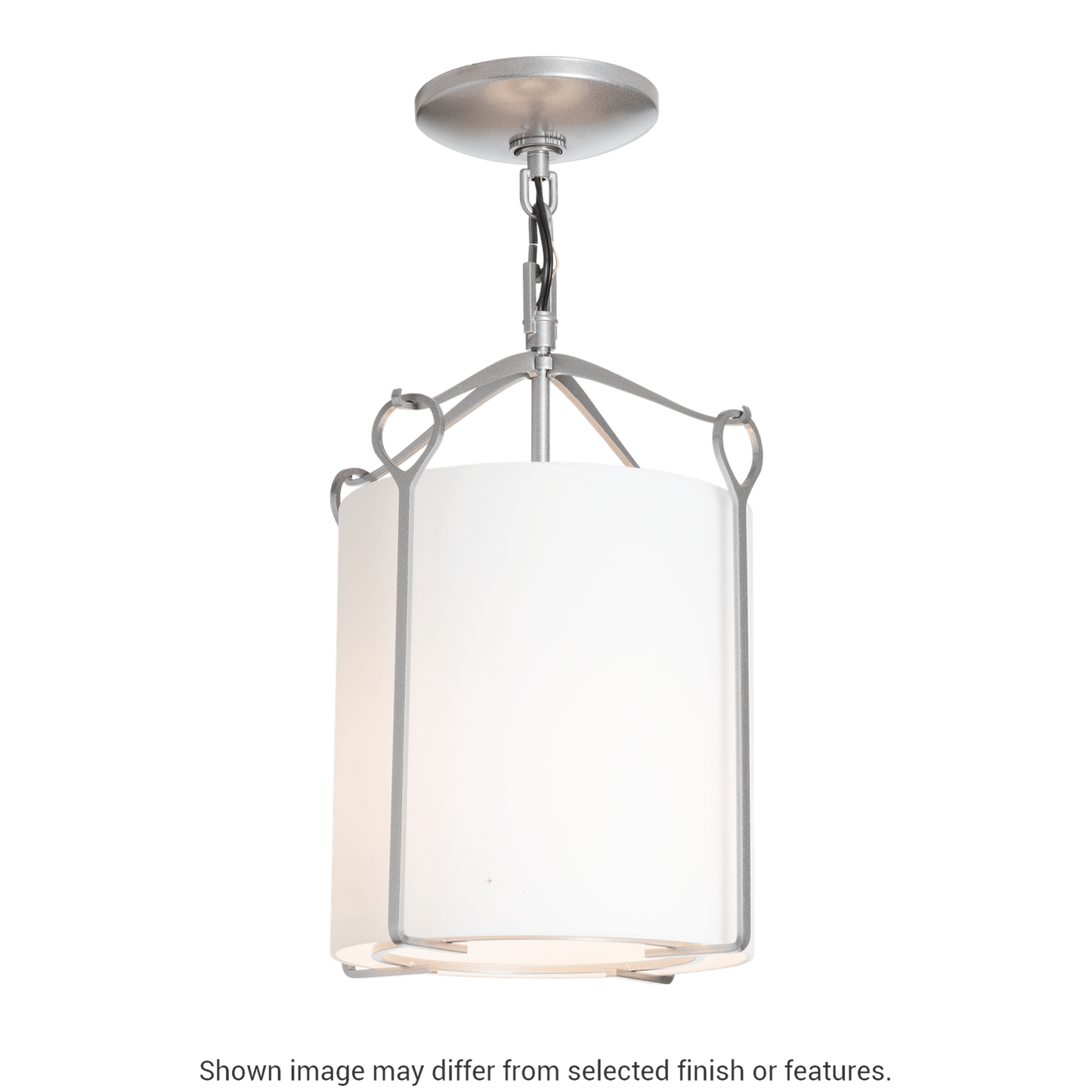 Bow Semi-Flush - White - Water Glass by Hubbardton Forge
