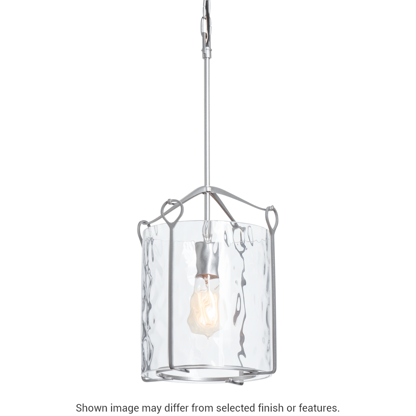 Bow Tall Mini Pendant - White - Water Glass by Hubbardton Forge