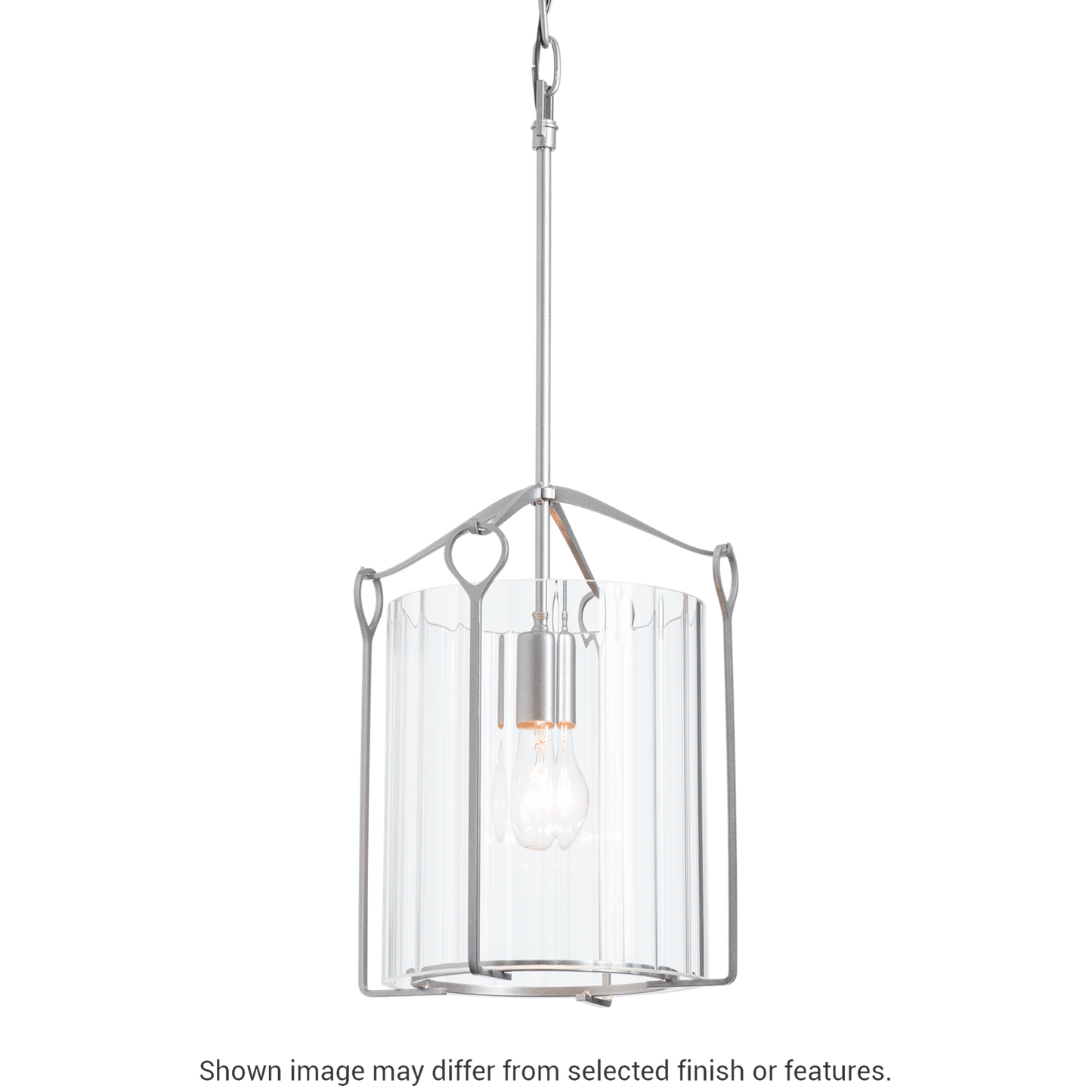 Bow Tall Mini Pendant - White - Water Glass by Hubbardton Forge