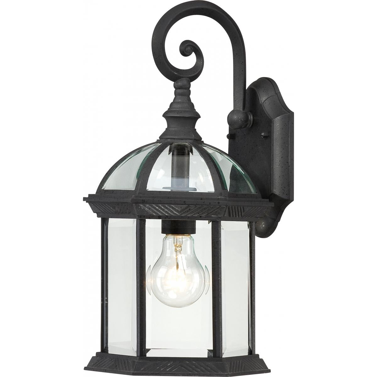 Boxwood - 1 Light - 15" Outdoor Wall with Clear Beveled Glass - Color retail packaging - Satco 60-3496