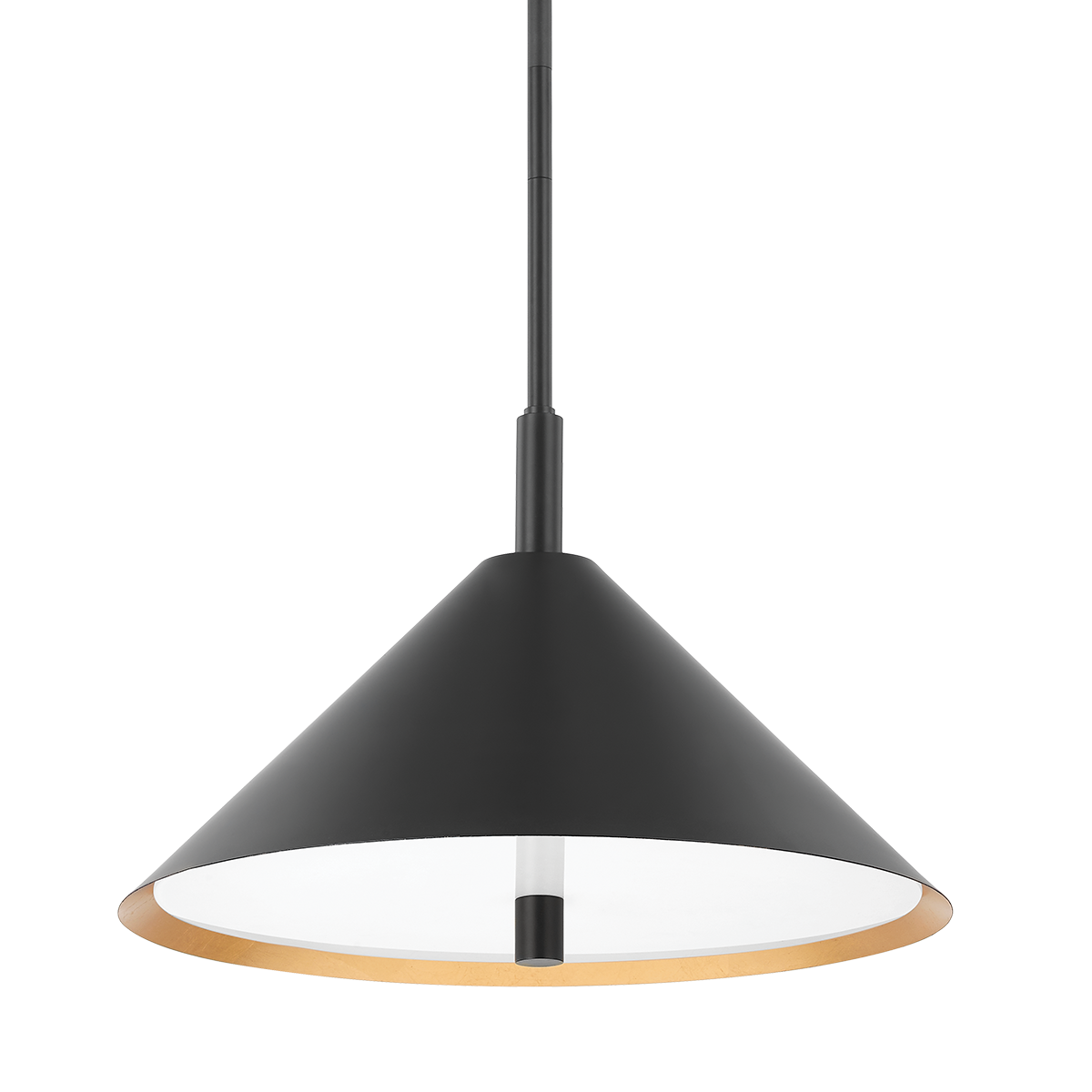 Brianna Pendant - 3-Light - Gold Leaf/Soft Black Combo - Mitzi H629703-GL/SBK