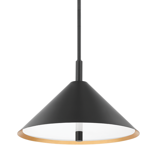 Brianna Pendant - 3-Light - Gold Leaf/Soft Black Combo - Mitzi H629703-GL/SBK