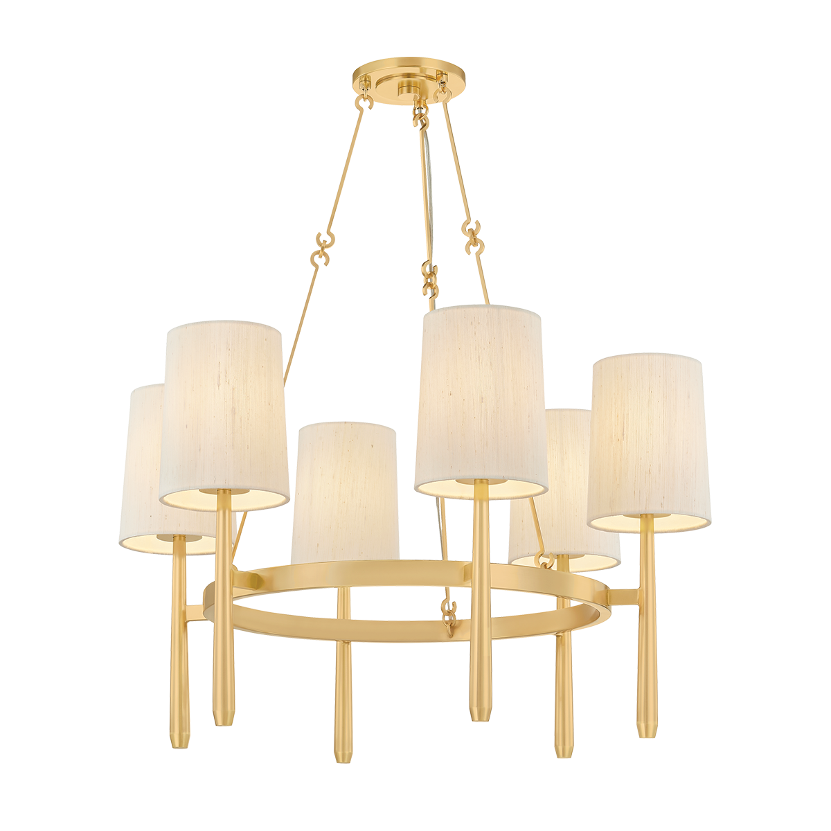 Bridgeton Chandelier - 6-Light - Aged Brass by Hudson Valley Lighting